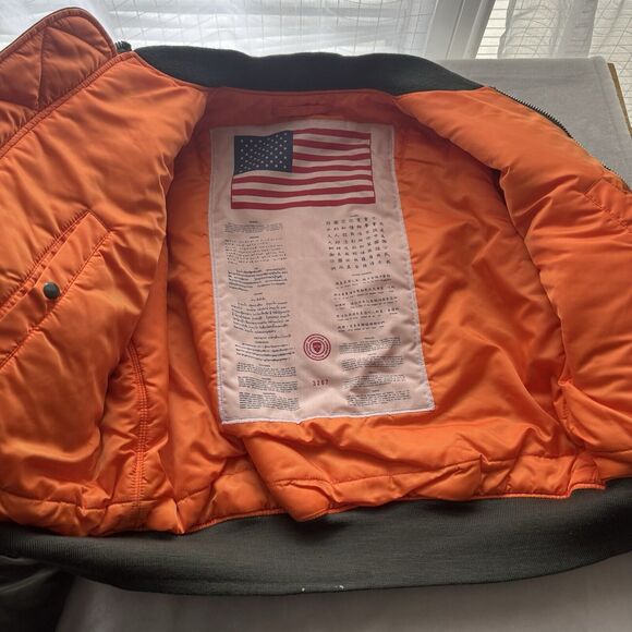 VTG Alpha Industries MA-1 Bomber Jacket Men's L Flyer's Intermediate Reversible - Picture 7 of 13